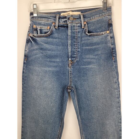 Grlfrnd Revolve NWOT Piper Super High Rise Stretch Slim Crop Laurel Canyon 26 - Picture 2 of 12
